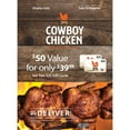 thumbnail image 2 of Cowboy Chicken $50 Value Gift Cards - 2 x $25, 2 of 3