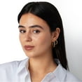 thumbnail image 6 of High Polish Hoop Earrings in 14K Gold, 6 of 6