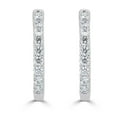 thumbnail image 2 of 0.49 CT. T.W. Prong-Set Diamond Hoop Earrings in 14K Gold (HI, I1), 2 of 3