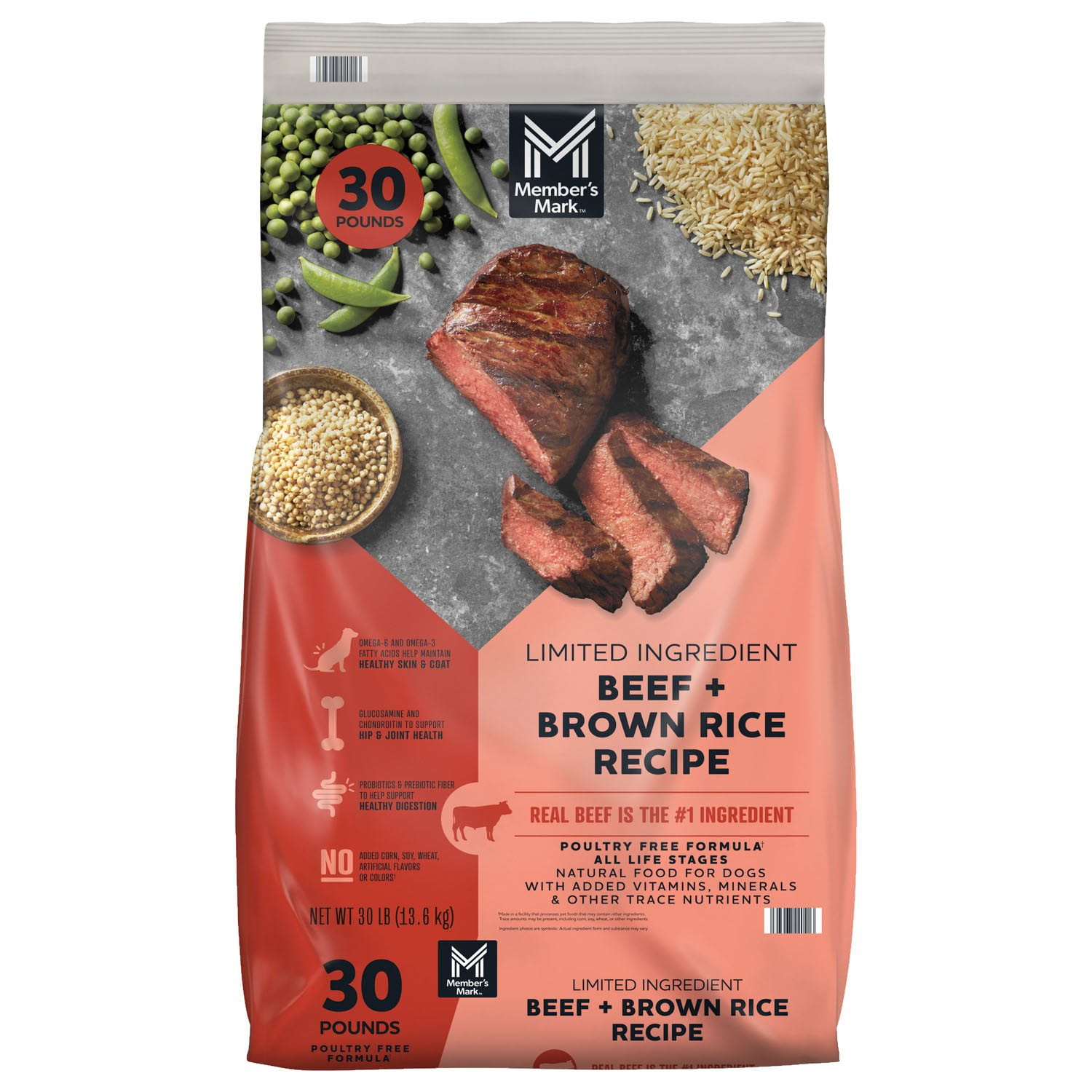 Member's Mark, Beef and Brown Rice, Limited Ingredient Dry Dog