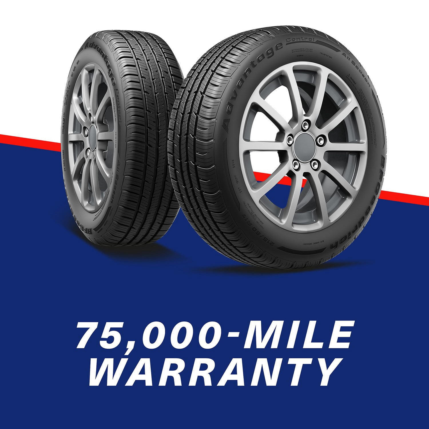 BFGoodrich Advantage Control - 225/55R17 101H Tire - Samsclub.com