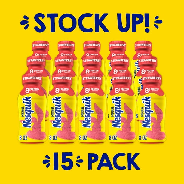 Nesquik Strawberry Milk Beverage, 8 fl. oz., 15 pk. - Samsclub.com