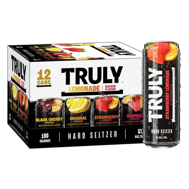 Truly Hard Seltzer Lemonade Variety Pack, 12 fl. oz. can, 12 pk
