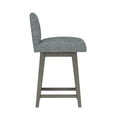 thumbnail image 13 of HH2 Home Upholstered Key Back Wood Adjustable Height Swivel Bar Stool, 13 of 19