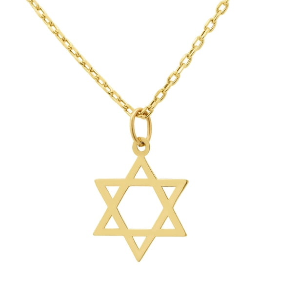 Star of David Pendant Necklace in 14K Gold