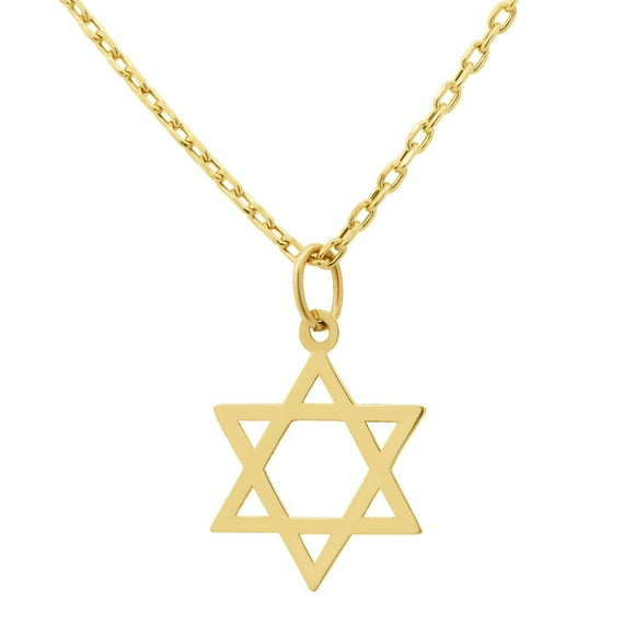 Star of David Pendant Necklace in 14K Gold