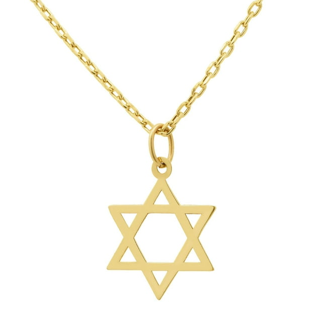 Star of David Pendant Necklace in 14K Gold