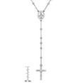 thumbnail image 5 of Diamond Cut Rosary Necklace in Sterling Silver, 5 of 7