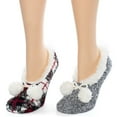 thumbnail image 1 of Cuddl Duds Ladies Slipper Sock 2 pack, 1 of 3