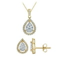 thumbnail image 1 of 0.96 CT. T.W. Diamond Earring and Pendant Necklace Set in 14K Gold, 1 of 9