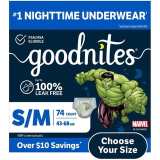 Goodnites Nighttime Bedwetting Underwear for Boys, Sizes Extra Small - Extra Extra Large