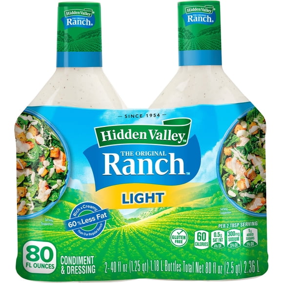 Hidden Valley Light Ranch Dressing, 40 oz., 2 pk.