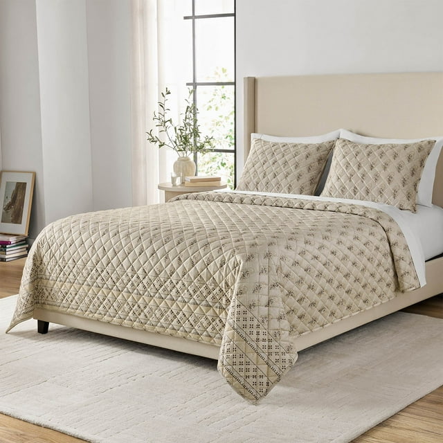Member's Mark 3-Piece Printed Velvet Quilt Sets, Assorted Sizes