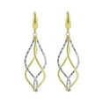thumbnail image 1 of Two-Tone Double Twist Drop Earrings in 14K Gold, 1 of 4