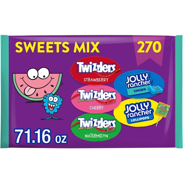 JOLLY RANCHER & TWIZZLERS Fruit Flavored Candy, Variety Pack, Fun