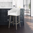 thumbnail image 7 of HH2 Home Upholstered Barrel Back Wood Adjustable Height Swivel Bar Stool, 7 of 19