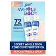 thumbnail image 1 of Secret Whole Body Sprays Deodorant, Peach & Vanilla, 3.5 oz., 2 pk., 1 of 10
