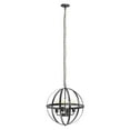 thumbnail image 1 of Cedar Hill 4-Light Open Metal Globe Chandelier, 4 light bulbs Included, 1 of 5