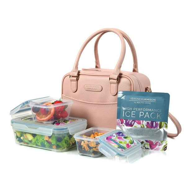 Veronica Jamison Hampton Faux Leather Lunch Tote by Arctic Zone
