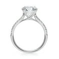 thumbnail image 2 of Lab Created Oval Cut Solitaire Semi-Eternity Diamond Ring in 18K Gold, 2 of 5