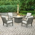 thumbnail image 3 of POLYWOOD Gulf Shores Deep Seating Fire Chat Set with Sunbrella Fabric, 5pc, 3 of 8