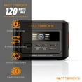 thumbnail image 3 of Wattbricks Energy 120-Watt Peak With 99.2Whr Portable Power Station & 30-Watt Portable Solar Panel Bundle, 3 of 9