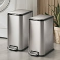 thumbnail image 1 of Tramontina Space-Saving 2-Pack 2-Gallon Step Cans, 1 of 12