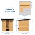thumbnail image 11 of Backyard Discovery 4-6 Person Cedar Outdoor Cabin Sauna with Electric Heater and Glass Door, 11 of 12