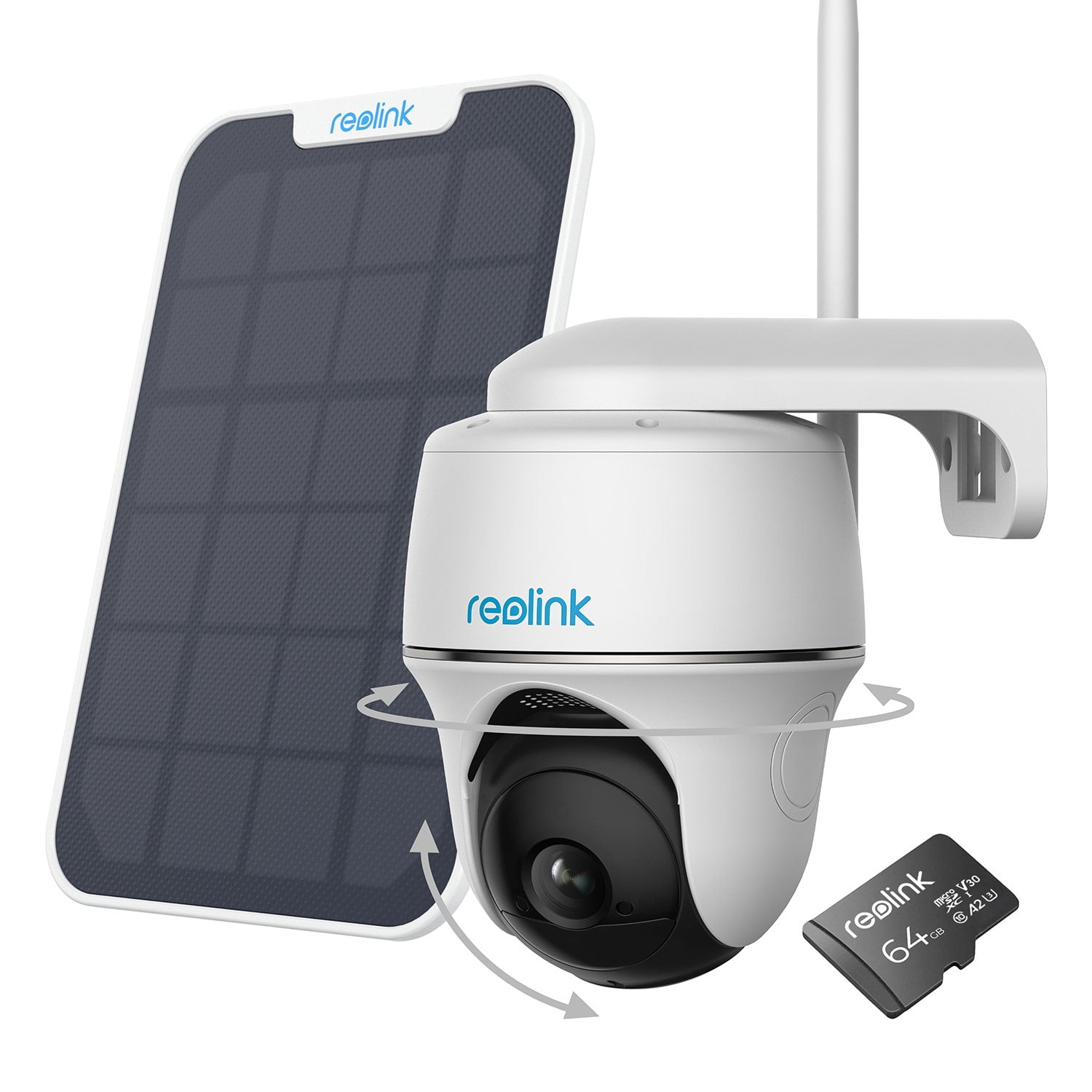 Reolink Argus PT Plus 2K Wireless WI-Fi Pan-Tilt Solar Outdoor