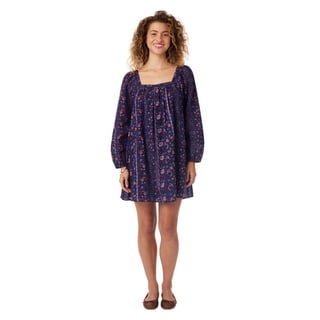 BILA Women's Siesta Long Sleeve Cotton Mini Dress