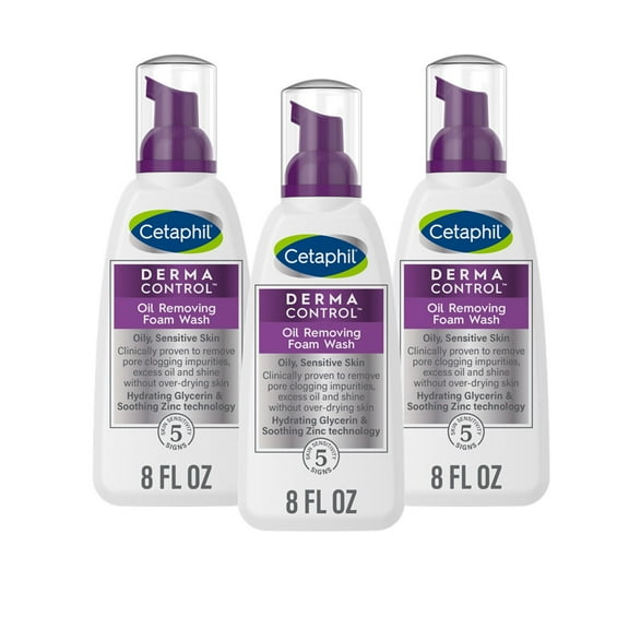 Cetaphil Oil Removing Foam Wash, 8 fl. oz., 3 pk.