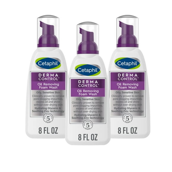 Cetaphil Oil Removing Foam Wash, 8 fl. oz., 3 pk.