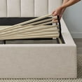 thumbnail image 4 of Newfield Grounded Upholstered Platform Bed with Headboard, Assorted Sizes and Colors, 4 of 5