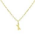 thumbnail image 1 of Initial Paperclip Chain Pendant Necklace in 14K Gold, 1 of 5