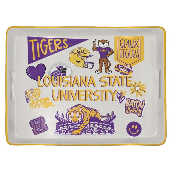 LSU Tigers Ceramic Serving Tray