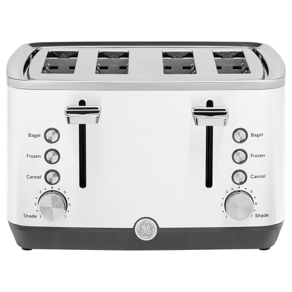 GE 4-Slice Stainless Steel Toaster with Extra Wide Slots