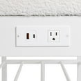 thumbnail image 5 of EZDO Home Upholstered Storage Bench with Charging Station, White, 5 of 5