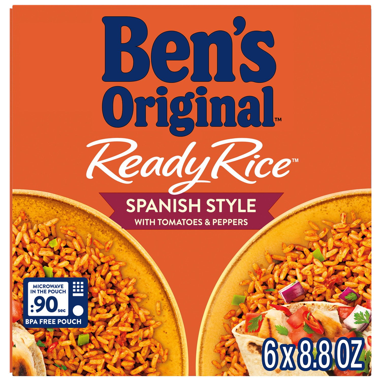 Ben's Original Ready Rice Spanish Style Flavored Rice, 8.8oz, 6 pk ...