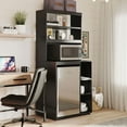thumbnail image 1 of The Organization Station with Mini Refrigerator and Microwave Storage Space, Assorted Colors, 1 of 11