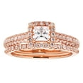 thumbnail image 1 of 1.00 CT. T.W. Princess Diamond Halo Bridal Set in 14K Gold, 1 of 5