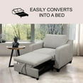 thumbnail image 3 of Marley Stain-Resistant Fabric Chair With Pullout Bed, 3 of 9