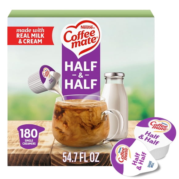 Coffee mate Half & Half Liquid Creamer Singles, 0.3 fl. oz., 180 ct.