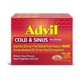 thumbnail image 1 of Advil Cold and Sinus Relief Ibuprofen and Pseudoephedrine HCl Cold Medicine Tablets, 80 ct., 1 of 4