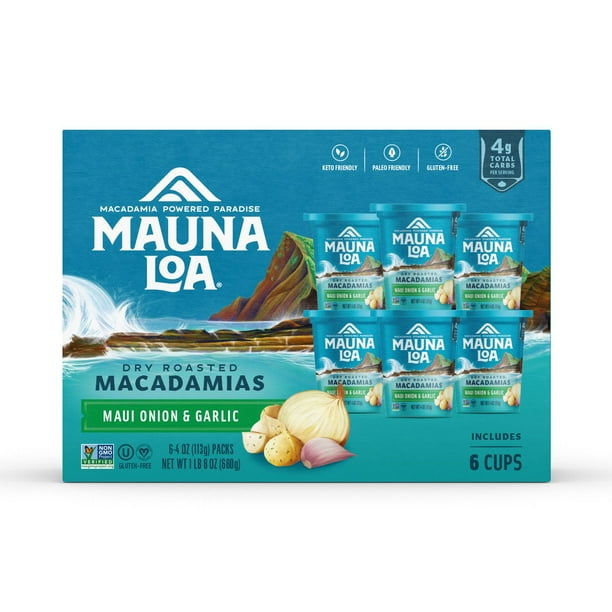 Mauna Loa Macadamia Nuts - Maui Onion & Garlic Flavor, 11 Ounce Can