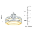 thumbnail image 5 of 0.24 CT. T.W. Marquise Cut Halo Diamond Ring & Band Set in 14K Gold, 5 of 7
