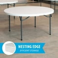 thumbnail image 4 of Lifetime 60" Round Commercial Grade Nesting Folding Table, 4 of 12