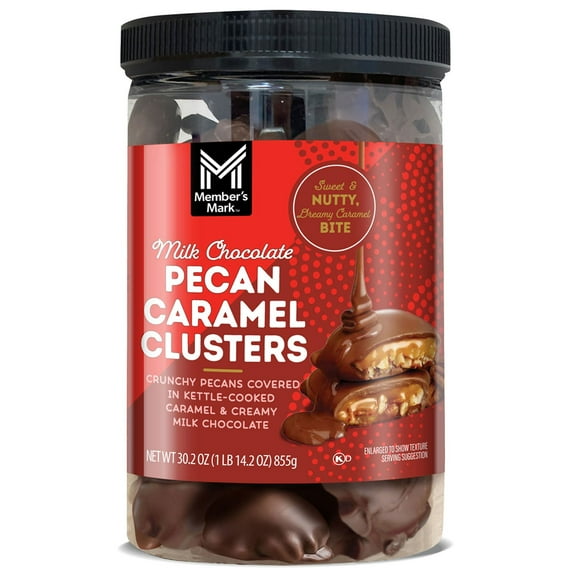 Member's Mark Milk Chocolate Pecan Caramel Clusters, 30.2 oz.