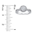 thumbnail image 5 of 0.95 CT.T.W. Round & Baguette Diamond Bridal Ring in 14K White Gold, 5 of 5