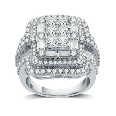 3.00 CT. T.W. Halo Diamond Ring in 14K Gold