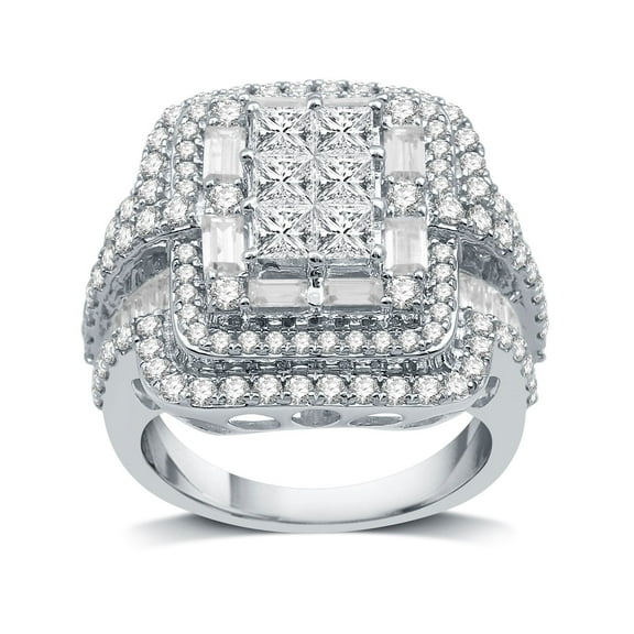 3.00 CT. T.W. Halo Diamond Ring in 14K Gold